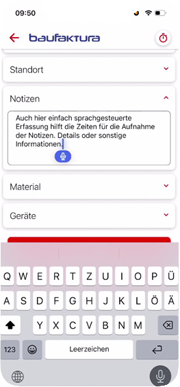 sprach erfassung